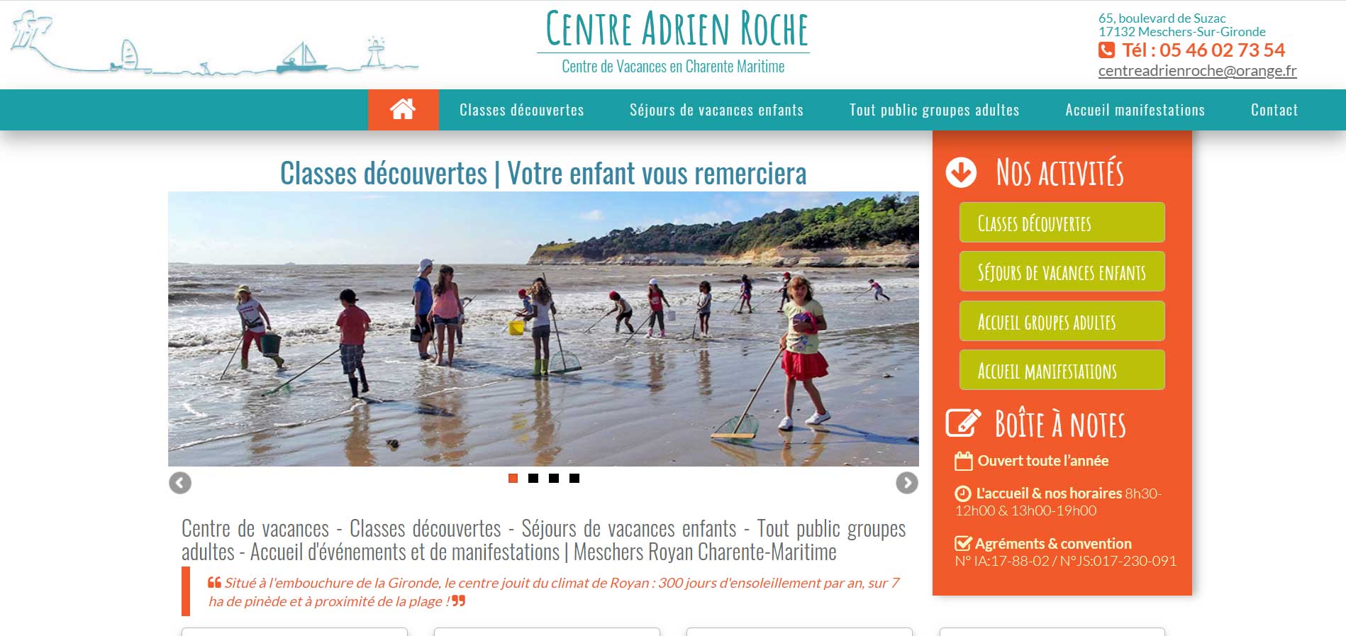 Bernezac communication création site internet vitrine classique responsive adapté aux mobiles et tablettes charente maritime nouvelle aquitaine